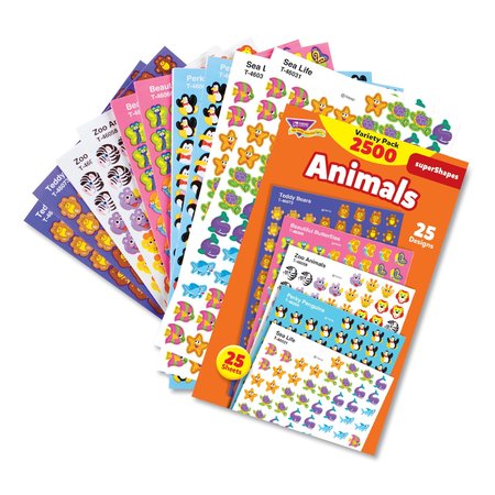 Trend superSpots and superShapes Sticker Packs, Animal Antics, PK2500 T46904